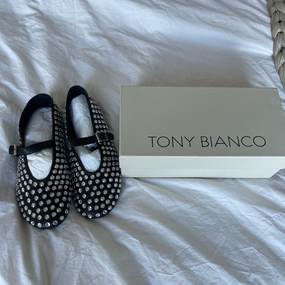 Mateo Black Napa flats, great condition, worn once, size 7.5.